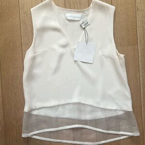 Victoria Beckham silk/cdd organza optic top